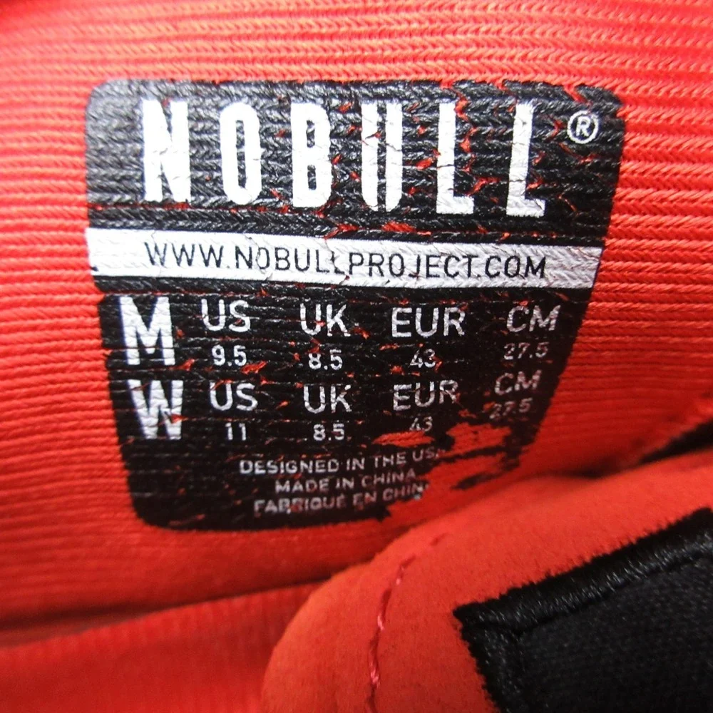 NOBULL Sneakers‎ Mens Size 9.5 US Orange White Super Fabric Gym Shoes Trainers